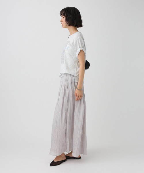 BABYLONE(バビロン)の「楊柳タックフレアスカート(スカート・レディース・シルバー/サックスブルー/ブラック・フリー)」の6枚目の写真