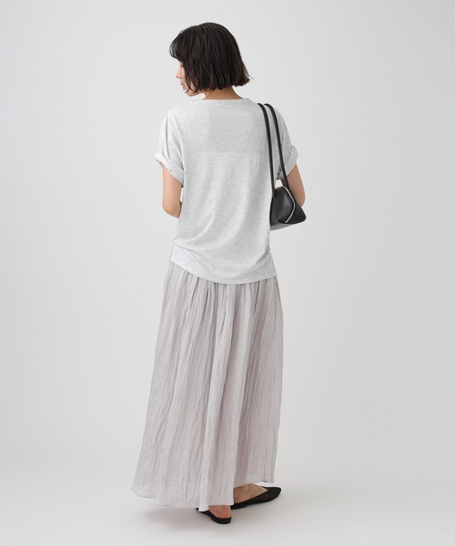 BABYLONE(バビロン)の「楊柳タックフレアスカート(スカート・レディース・シルバー/サックスブルー/ブラック・フリー)」の5枚目の写真