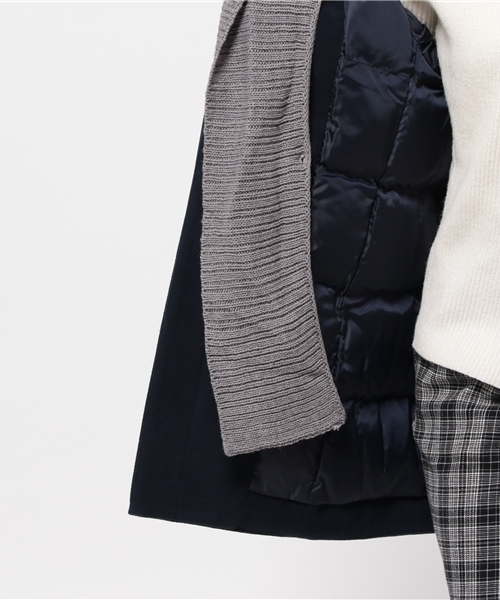 Kastane（カスタネ）の「薔薇裏地ニットフードCT（その他アウター・レディース・キャメル/ネイビー・FREE）」の12枚目の写真