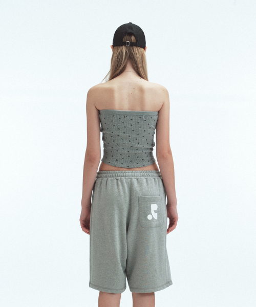 Rest&Recreation（レストアンドレクリエーション）の「RR PATTERN TUBE TOP - GREY（Tシャツ/カットソー・レディース・その他・ONE）」の5枚目の写真