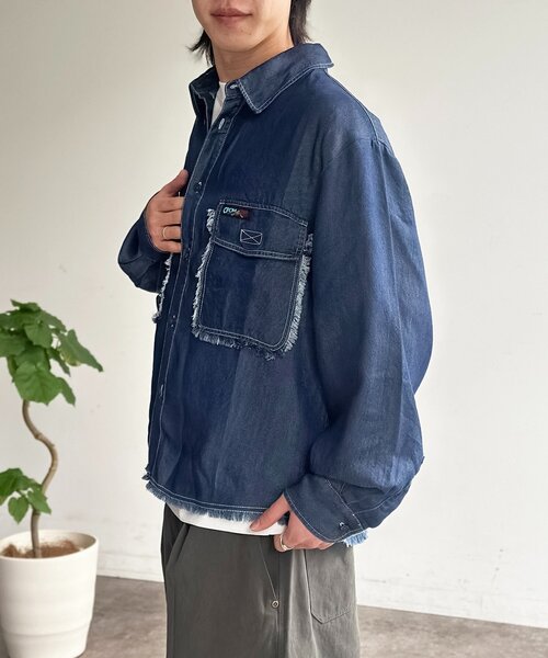 CPCM(シーピーシーエム)の「リヨセルデニムシャツ(シャツ/ブラウス・レディース・ブルー/ネイビー/インディゴブルー/ブルー系その他・MEDIUM/LARGE)」の14枚目の写真