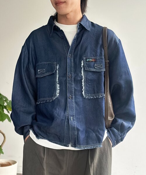 CPCM(シーピーシーエム)の「リヨセルデニムシャツ(シャツ/ブラウス・レディース・ブルー/ネイビー/インディゴブルー/ブルー系その他・MEDIUM/LARGE)」の17枚目の写真