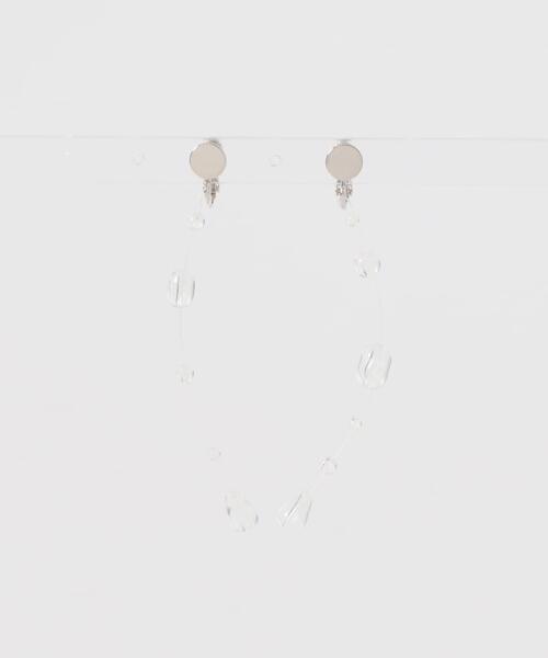 KBF(ケイビーエフ)の「シズクイヤリング(イヤリング・レディース・カーキ/クリア・ONE)」の7枚目の写真