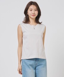 【レイヤードスタイルに】スムースジャージー ノースリーブ カットソー