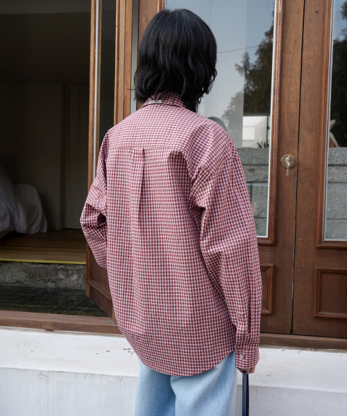 LEVAR（レバー）の「Relaxed Classic Check Shirt - Multi Red（シャツ/ブラウス・レディース・その他・FREE）」の2枚目の写真