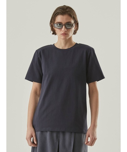 Henon.(ヘノン)の「肩パットTシャツ(Tシャツ/カットソー・レディース・バーガンディー/ホワイト/ネイビー・F)」の15枚目の写真