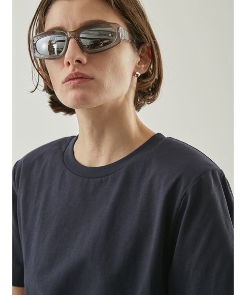 Henon.(ヘノン)の「肩パットTシャツ(Tシャツ/カットソー・レディース・バーガンディー/ホワイト/ネイビー・F)」の8枚目の写真
