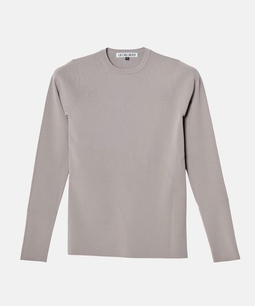 LE CIEL BLEU（ルシェルブルー）の「クルーネックLSニット / Crew Neck LS Knit（ニット/セーター・レディース・ブラック/パープル/グレー/オフホワイト・36）」の4枚目の写真