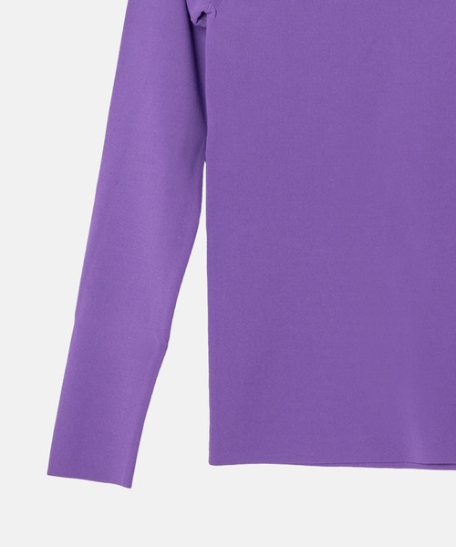 LE CIEL BLEU（ルシェルブルー）の「クルーネックLSニット / Crew Neck LS Knit（ニット/セーター・レディース・ブラック/パープル/グレー/オフホワイト・36）」の12枚目の写真