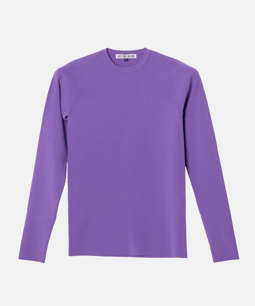 LE CIEL BLEU（ルシェルブルー）の「クルーネックLSニット / Crew Neck LS Knit（ニット/セーター・レディース・ブラック/パープル/グレー/オフホワイト・36）」の14枚目の写真