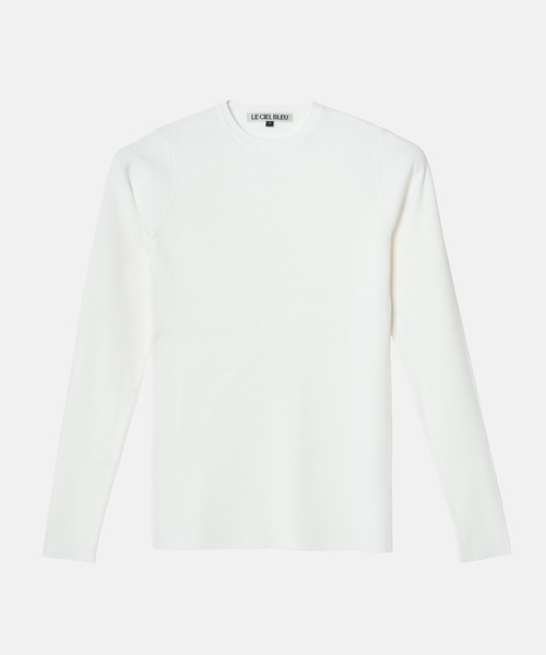 LE CIEL BLEU（ルシェルブルー）の「クルーネックLSニット / Crew Neck LS Knit（ニット/セーター・レディース・ブラック/パープル/グレー/オフホワイト・36）」の18枚目の写真