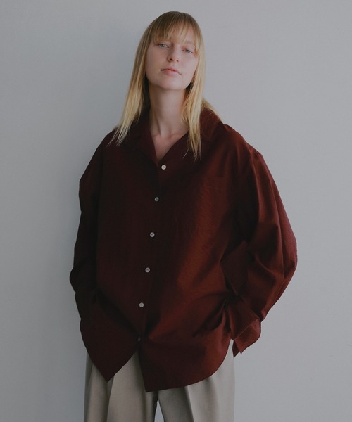 manof BACK LAYER SHIRT ブラウン ファッション レディース 【公式通販】