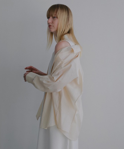 セール】BACK LAYERED SHEER SHIRT（シャツ/ブラウス）｜MANOF（マノフ