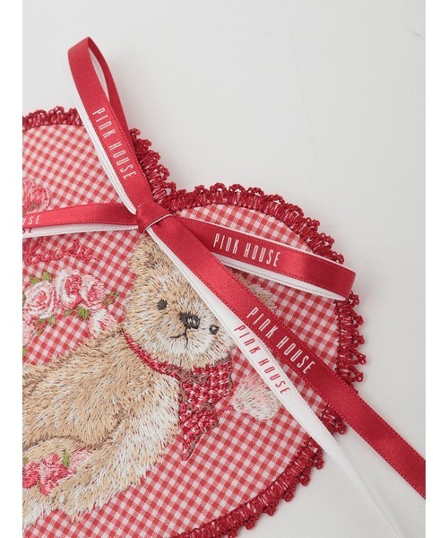 PINK HOUSE（ピンクハウス）の「テディローズ刺繍ハート型ワッペン（ブローチ/コサージュ・レディース・レッド/ラベンダー/ピンク/スカイブルー/ブラック・フリー）」の8枚目の写真