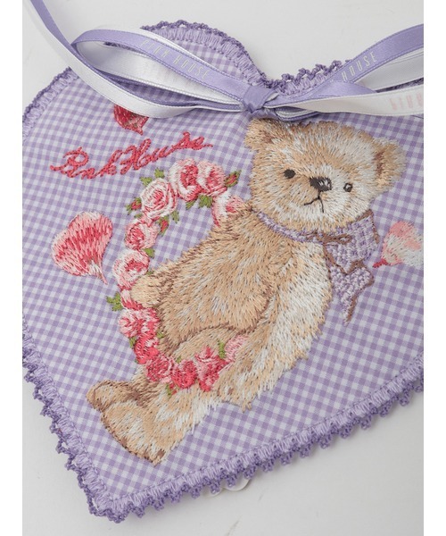 PINK HOUSE（ピンクハウス）の「テディローズ刺繍ハート型ワッペン（ブローチ/コサージュ・レディース・レッド/ラベンダー/ピンク/スカイブルー/ブラック・フリー）」の14枚目の写真