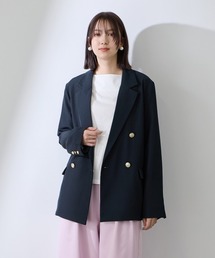 QUEENS COURT（クイーンズコート）の「ストレッチツイルダブルボタンテーラードジャケット（テーラードジャケット）」