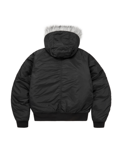 AAKAM(アーカム)の「Hooded Fur MA-1 Jacket (Black)(ブルゾン・レディース・その他・1/2)」の2枚目の写真