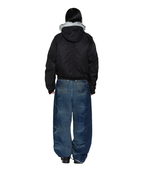 AAKAM(アーカム)の「Hooded Fur MA-1 Jacket (Black)(ブルゾン・レディース・その他・1/2)」の6枚目の写真