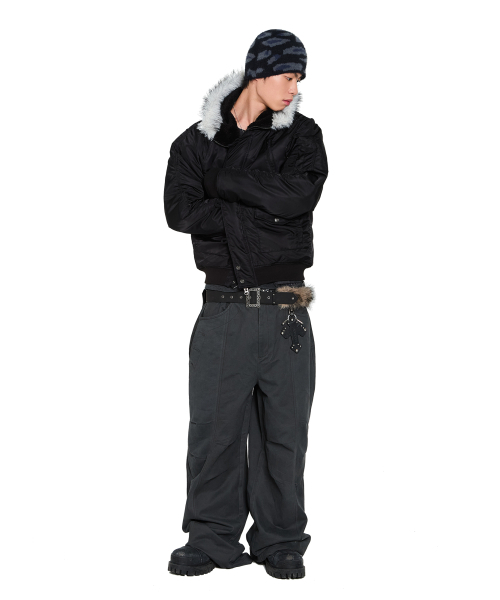 AAKAM(アーカム)の「Hooded Fur MA-1 Jacket (Black)(ブルゾン・レディース・その他・1/2)」の14枚目の写真
