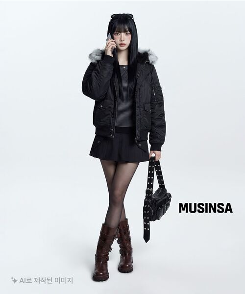 AAKAM(アーカム)の「Hooded Fur MA-1 Jacket (Black)(ブルゾン・レディース・その他・1/2)」の20枚目の写真