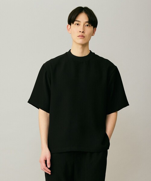 UNFILO(アンフィーロ)の「【接触冷感/セットアップ対応】ダブルクロス クルーTEE(Tシャツ/カットソー・メンズ・ブラック系/サックスブルー系/ネイビー系・SMALL/MEDIUM/LARGE/X-LARGE)」の2枚目の写真