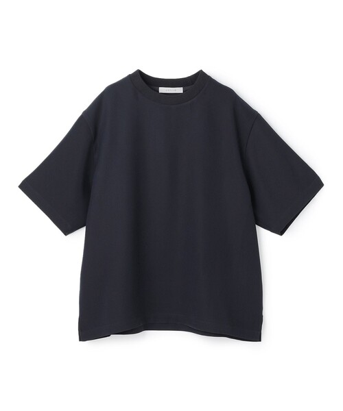 UNFILO(アンフィーロ)の「【接触冷感/セットアップ対応】ダブルクロス クルーTEE(Tシャツ/カットソー・メンズ・ブラック系/サックスブルー系/ネイビー系・SMALL/MEDIUM/LARGE/X-LARGE)」の3枚目の写真