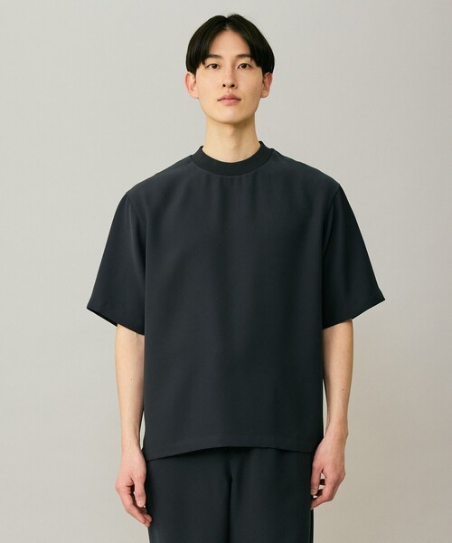 UNFILO(アンフィーロ)の「【接触冷感/セットアップ対応】ダブルクロス クルーTEE(Tシャツ/カットソー・メンズ・ブラック系/サックスブルー系/ネイビー系・SMALL/MEDIUM/LARGE/X-LARGE)」の1枚目の写真