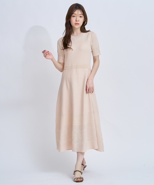 NOELA(ノエラ)の「レース編みニットワンピース(ワンピース・レディース・ブラック/ベージュ/オフホワイト・フリー)」の15枚目の写真