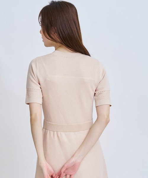 NOELA(ノエラ)の「レース編みニットワンピース(ワンピース・レディース・ブラック/ベージュ/オフホワイト・フリー)」の19枚目の写真