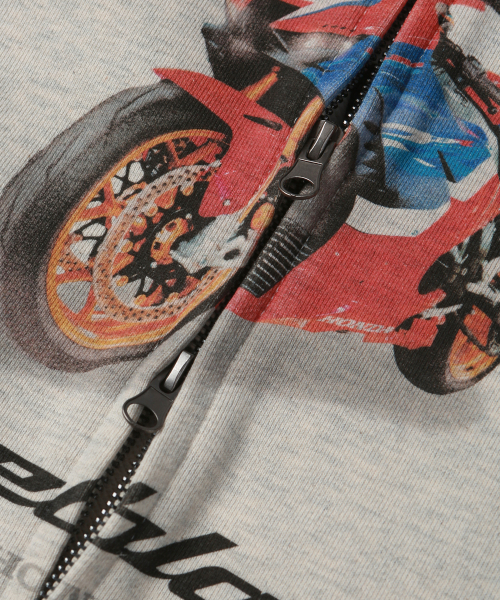 PHYPS MOTORCYCLE(フィップスモーターサイクル)の「Motorsport Fireblade Hoodie Zip-Up Oatmeal(パーカー・レディース・その他・SMALL/MEDIUM/LARGE/X-LARGE)」の5枚目の写真