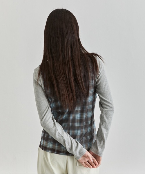 NUJOH（ヌゾ）の「Slim Basic Long Sleeve Top / スリムベーシックロングスリーブトップス（Tシャツ/カットソー・レディース・イエロー/パープル/ブラック/ホワイト/グレー・FREE）」の12枚目の写真