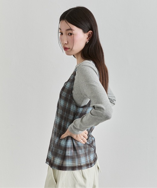 NUJOH（ヌゾ）の「Slim Basic Long Sleeve Top / スリムベーシックロングスリーブトップス（Tシャツ/カットソー・レディース・イエロー/パープル/ブラック/ホワイト/グレー・FREE）」の11枚目の写真