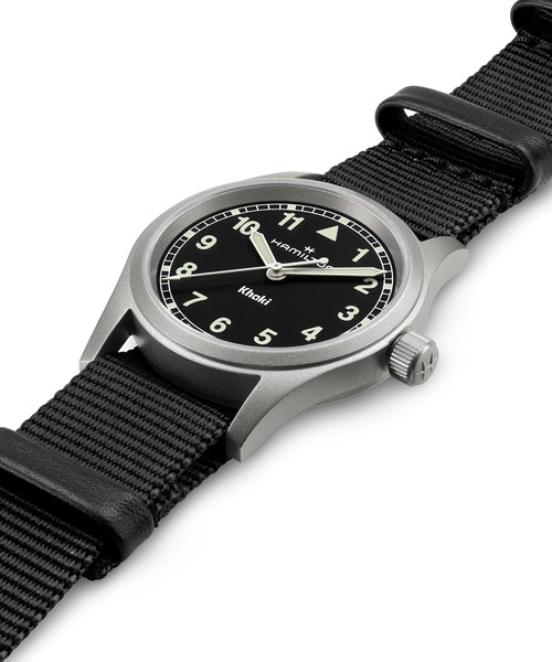 HAMILTON（ハミルトン）の「HAMILTON [ハミルトン] 腕時計 Khaki Field （カーキ フィールド）  クオーツ 33MM ブラック×ブラック（アナログ腕時計・レディース・ブラック×ブラック・FREE）」の3枚目の写真