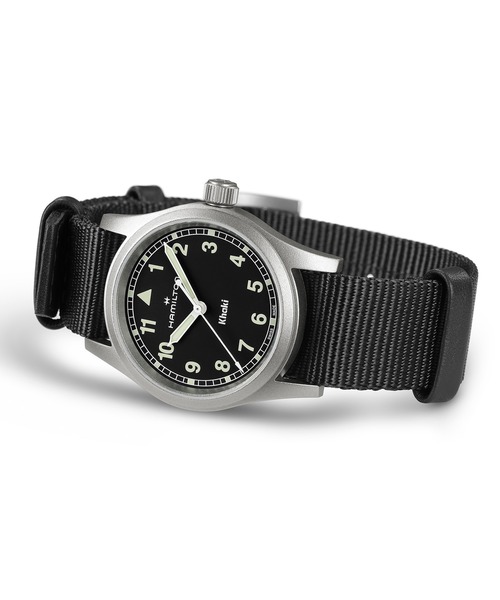 HAMILTON（ハミルトン）の「HAMILTON [ハミルトン] 腕時計 Khaki Field （カーキ フィールド）  クオーツ 33MM ブラック×ブラック（アナログ腕時計・レディース・ブラック×ブラック・FREE）」の4枚目の写真