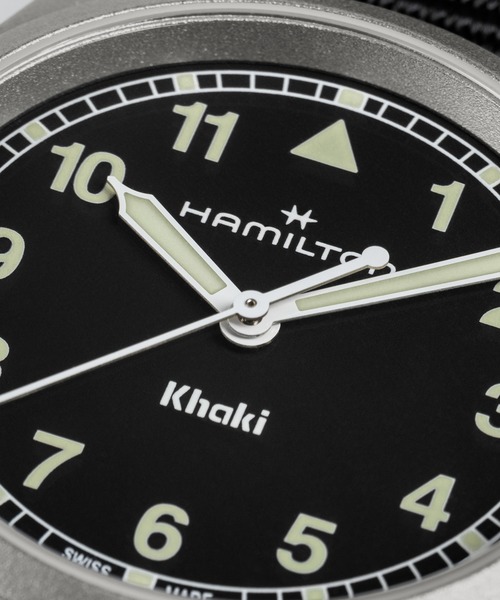 HAMILTON（ハミルトン）の「HAMILTON [ハミルトン] 腕時計 Khaki Field （カーキ フィールド）  クオーツ 33MM ブラック×ブラック（アナログ腕時計・レディース・ブラック×ブラック・FREE）」の5枚目の写真