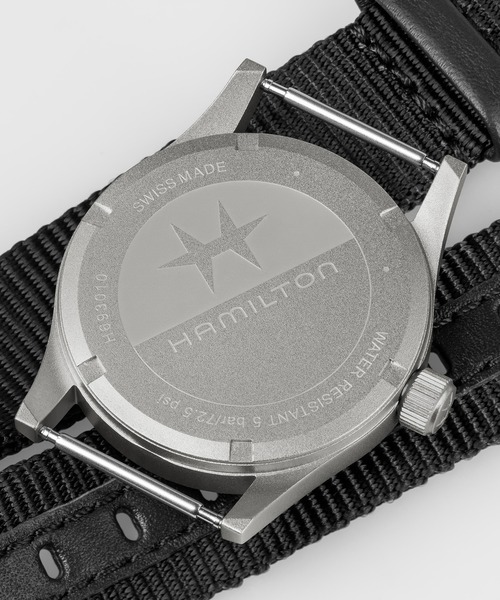 HAMILTON（ハミルトン）の「HAMILTON [ハミルトン] 腕時計 Khaki Field （カーキ フィールド）  クオーツ 33MM ブラック×ブラック（アナログ腕時計・レディース・ブラック×ブラック・FREE）」の7枚目の写真