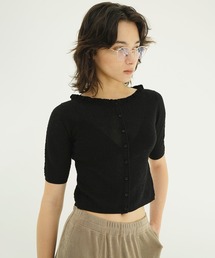 CLANE（クラネ）の「W FACE FRILL KNIT CARDIGAN（カーディガン/ボレロ）」