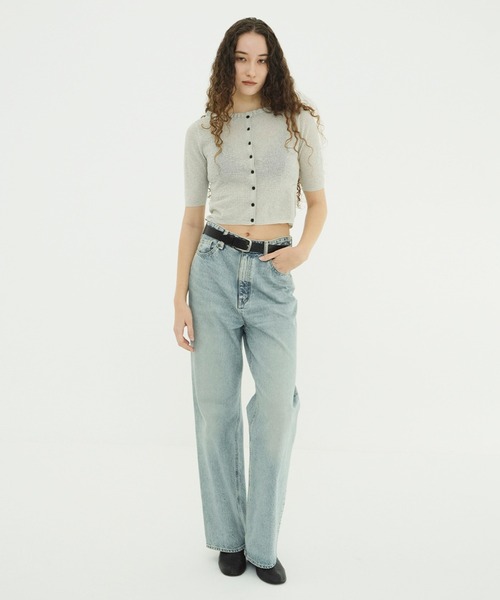 CLANE(クラネ)の「W FACE FRILL KNIT CARDIGAN(カーディガン/ボレロ・レディース・ブラック/アイボリー・2/1)」の19枚目の写真