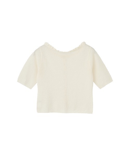 CLANE(クラネ)の「W FACE FRILL KNIT CARDIGAN(カーディガン/ボレロ・レディース・ブラック/アイボリー・2/1)」の22枚目の写真
