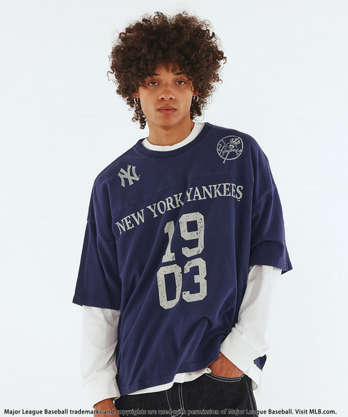 BACK TO THE FIELD（バック トゥー ザ フィールド）の「【MLB】Design Tee（Tシャツ/カットソー・メンズ・ピンク/ネイビー/ブラック・MEDIUM/LARGE/XL）」の3枚目の写真