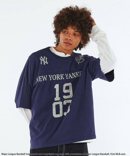 BACK TO THE FIELD（バック トゥー ザ フィールド）の「【MLB】Design Tee（Tシャツ/カットソー・メンズ・ピンク/ネイビー/ブラック・MEDIUM/LARGE/XL）」の4枚目の写真