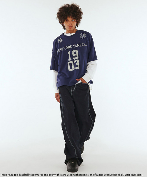 BACK TO THE FIELD（バック トゥー ザ フィールド）の「【MLB】Design Tee（Tシャツ/カットソー・メンズ・ピンク/ネイビー/ブラック・MEDIUM/LARGE/XL）」の5枚目の写真