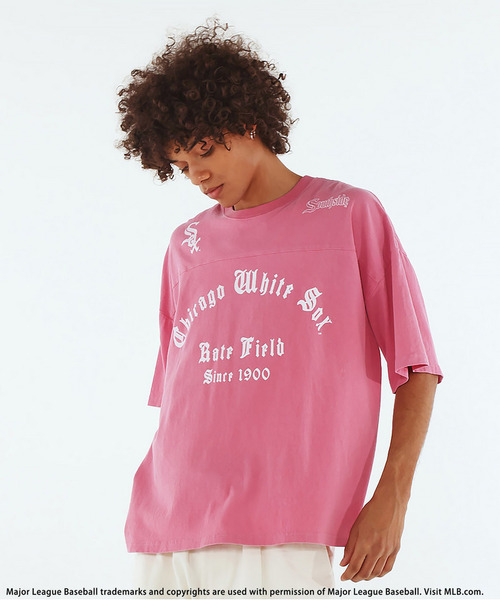 BACK TO THE FIELD（バック トゥー ザ フィールド）の「【MLB】Design Tee（Tシャツ/カットソー・メンズ・ピンク/ネイビー/ブラック・MEDIUM/LARGE/XL）」の6枚目の写真
