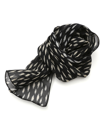 BALLUTE（バリュート）の「IRREGULAR CIRCLE SCARF (BLACK)（バンダナ/スカーフ）」