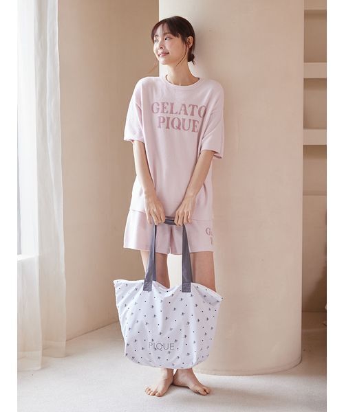 gelato pique(ジェラートピケ)の「バリエーションキャリーオンバッグ(トートバッグ・レディース・アイボリー/ピンク・F)」の17枚目の写真