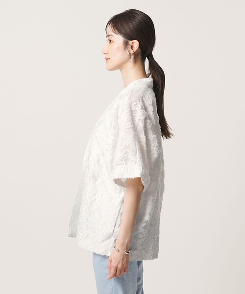 UNITED ARROWS(ユナイテッドアローズ)の「ラメ カット ジャガード ジャケット ‐ウォッシャブル‐(テーラードジャケット・レディース・ホワイト・36/38)」の5枚目の写真