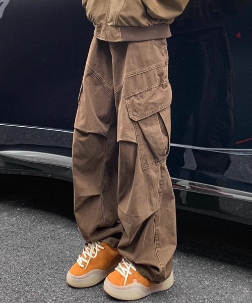 link lot(リンクロット)の「カラーカーゴパンツ(カーゴパンツ・メンズ・カーキ/ブラウン/ブラック・M/L)」の2枚目の写真