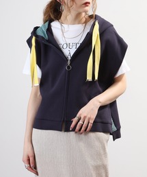 EGLANTINE セットアップ対応 メッシュジップパーカーベスト