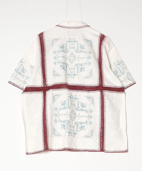 PENDLETON（ペンドルトン）の「【PENDLETON】S/S Kapok Crochet Shirt（シャツ/ブラウス・メンズ・グリーン/コーラル・MEDIUM/LARGE）」の5枚目の写真