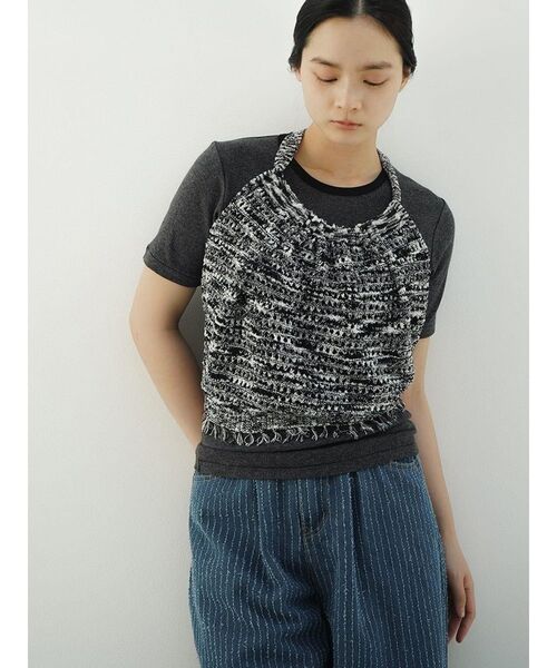 FIKA.（フィーカ）の「Halter neck knit bustier（キャミソール・レディース・ブラック/ブラウン/ピンク系その他2・MEDIUM）」の2枚目の写真